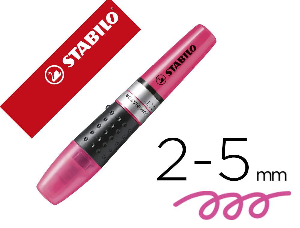 Rotulador stabilo boss luminator rosa tinta liquida