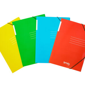 Carpeta pardo gomas solapas carton brillo expositor de 48 unidades colores surtidos