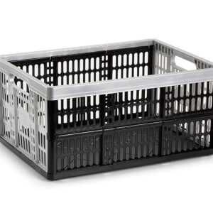 Caja plegable plasticforte 32 litros plastico color plata 480x350x230 mm