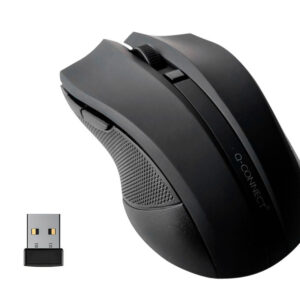Raton q-connect optico inalambrico 1000 dpi receptor usb 2,4 ghz negro