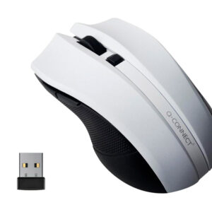 Raton q-connect optico inalambrico 1000 dpi receptor usb 2,4 ghz blanco