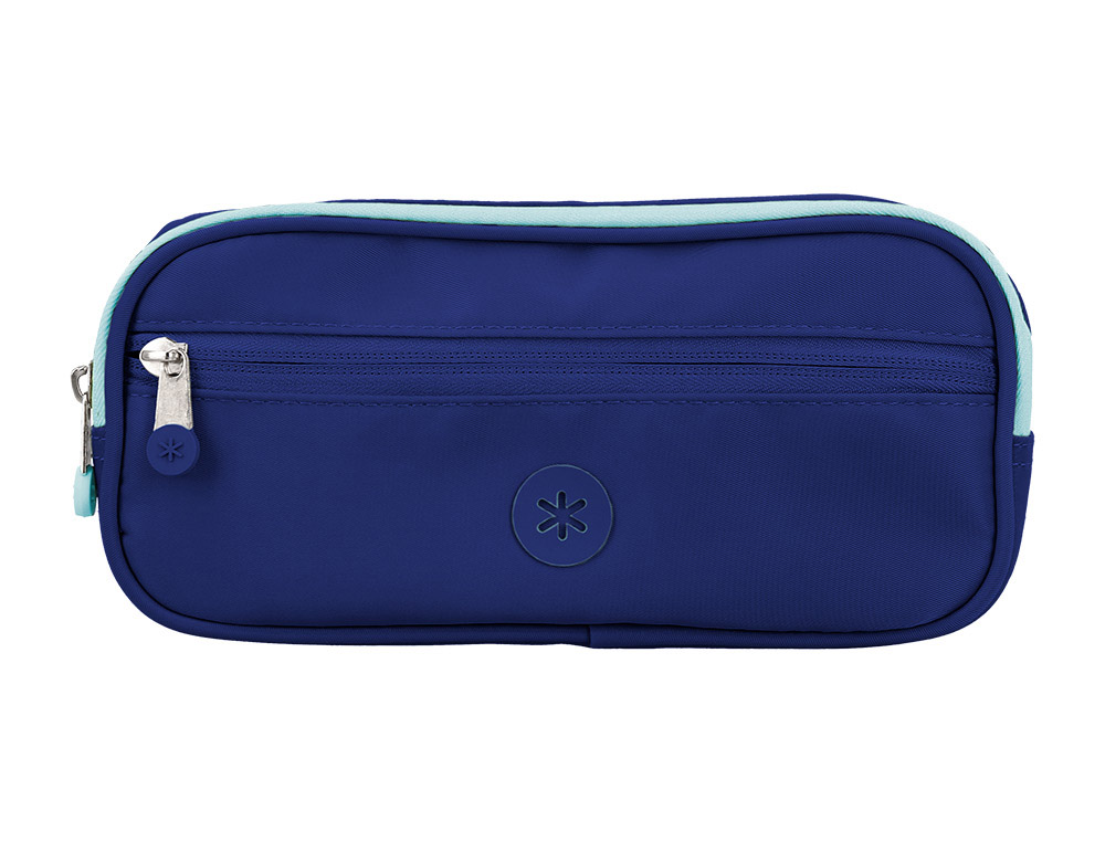Estuche portatodo antartik fusion flex 3 cremalleras azulmarino compañero mochila 100x60x220 mm