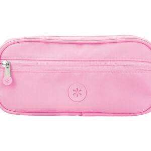 Estuche portatodo antartik fusion flex 3 cremalleras rosa compañero mochila 100x60x220 mm