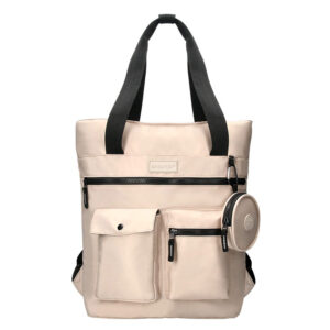 Mochila antartik bolso flip bag con acolchado para portatil 15" beige 400x120x390 mm