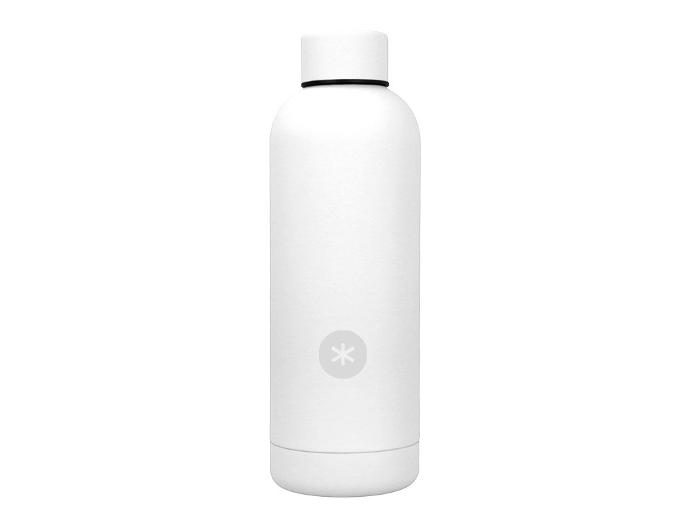 Botella portaliquidos antartik isotermica acero inoxidable libre de bpa color blanco 500 ml