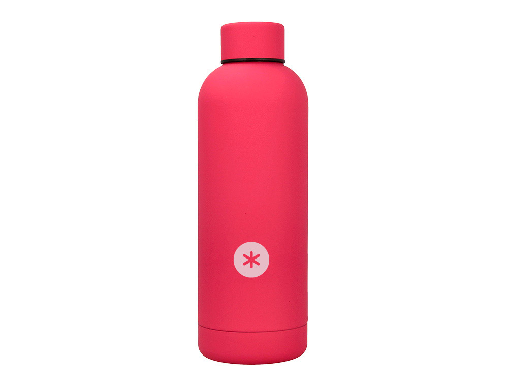 Botella portaliquidos antartik isotermica acero inoxidable libre de bpa color fucsia 500 ml