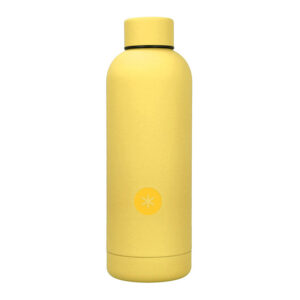 Botella portaliquidos antartik isotermica acero inoxidable libre de bpa color amarillo 500 ml