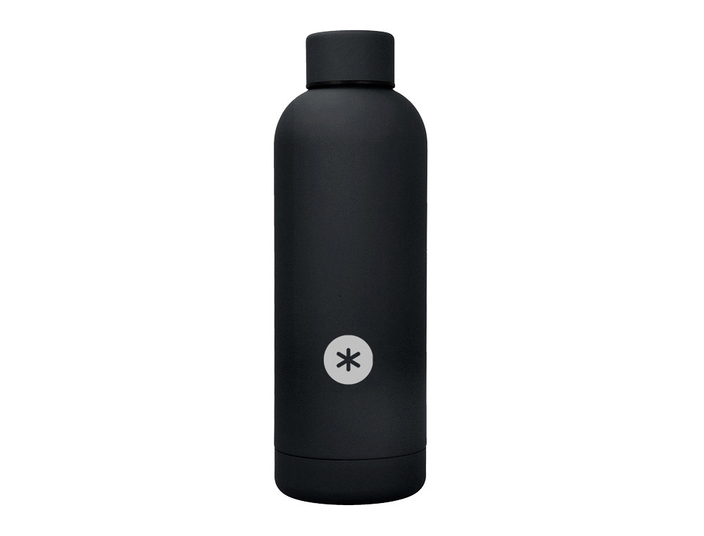 Botella portaliquidos antartik isotermica acero inoxidable libre de bpa color negro 500 ml