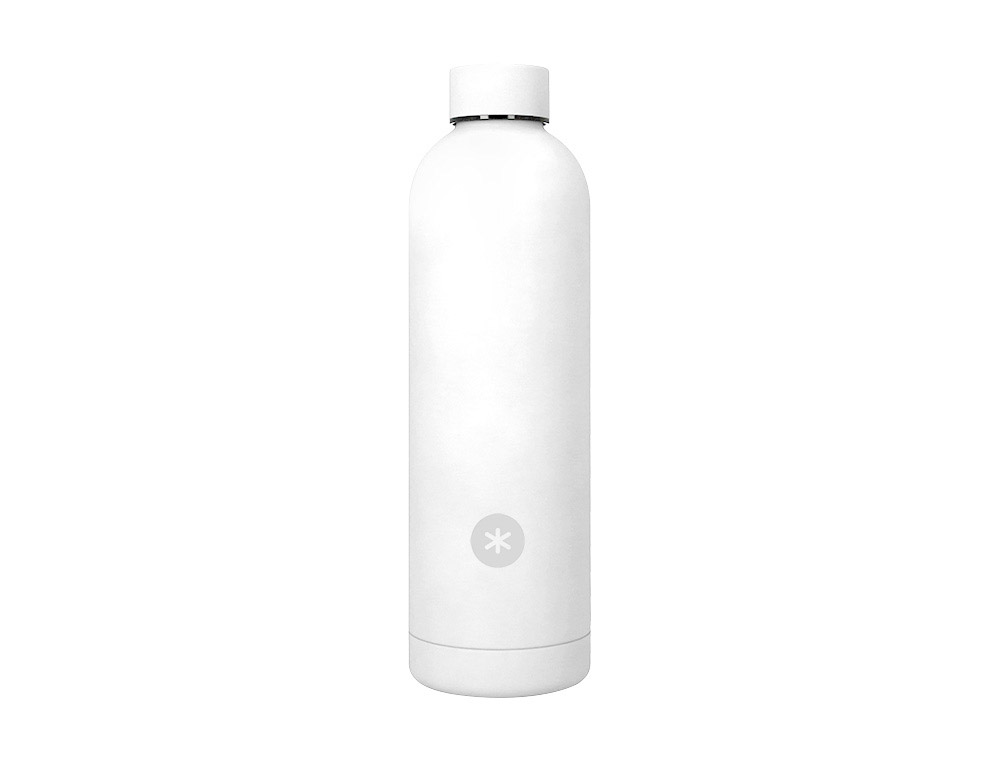 Botella portaliquidos antartik isotermica acero inoxidable libre de bpa color blanco 750 ml