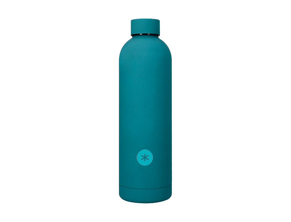 Botella portaliquidos antartik isotermica acero inoxidable libre de bpa color turquesa 750 ml