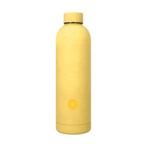 Botella portaliquidos antartik isotermica acero inoxidable libre de bpa color amarillo 750 ml
