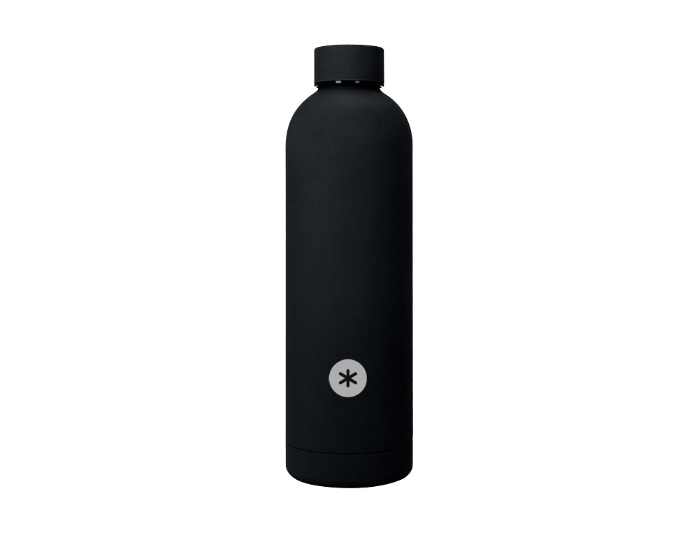 Botella portaliquidos antartik isotermica acero inoxidable libre de bpa color negro 750 ml