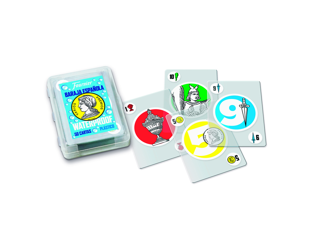 Baraja de cartas fournier waterproof plastico 50 cartas