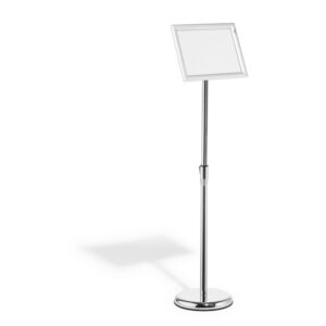 Atril de suelo durable marco aluminio din a4 vertical / horizontal altura ajustable 77 a 120,5 cm