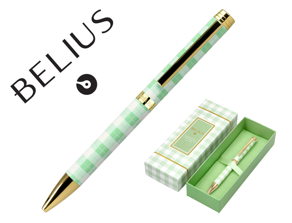 Roller belius picnic aluminio color verde dorado tinta color negro caja de diseño