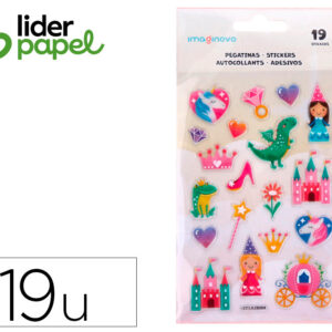 Pegatinas imaginovo princesas magic dreams pvc 190x105 mm en blister
