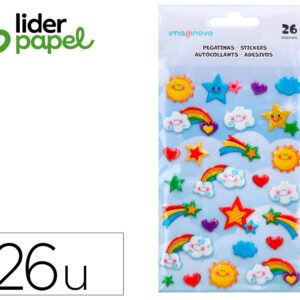 Pegatinas imaginovo arcoiris magic dreams con relieve 190x105 mm en blister