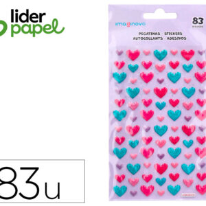Pegatinas imaginovo corazones magic dreams con relieve 190x105 mm en blister