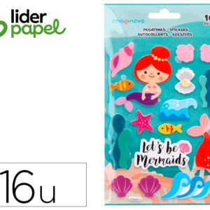 Pegatinas imaginovo sirenas magic dreams con relieve 210x130 mm en blister