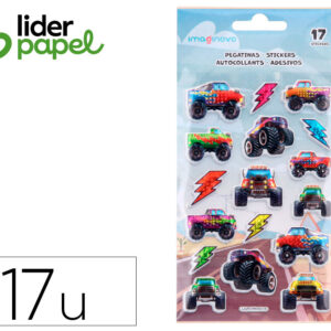 Pegatinas imaginovo kids carreras goma eva 190x105 mm en blister