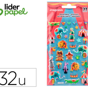 Pegatinas imaginovo kids circo goma eva 190x105 mm en blister