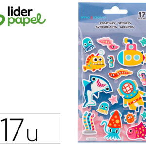 Pegatinas imaginovo luminosas submarino con relieve 190x105 mm en blister