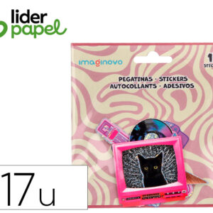 Pegatinas imaginovo retro diseños surtidos para ordenador 145x140 mm en blister