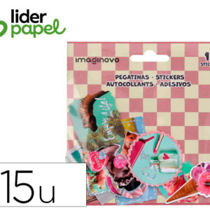 Pegatinas imaginovo good vibes diseños surtidos para ordenador 145x140 mm en blister