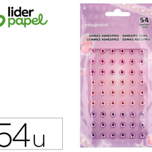 Pegatinas imaginovo gemas rosas y moradas brillantes con relieve para todas superficies 190x105 mm en
