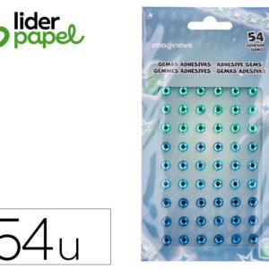 Pegatinas imaginovo gemas verdes y azules brillantes con relieve para todas superficies 190x105 mm en