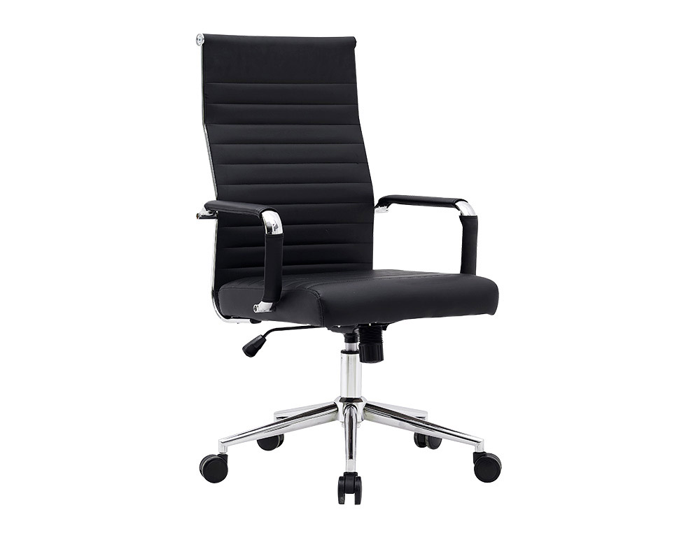Silla q-connect direccion bosa simil piel base metalica alt max 1130 anc 550 prof 630 mm ruedas premium color negro
