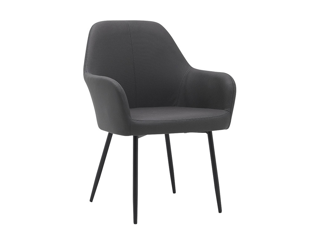 Silla q-connect confidente siemione base metalica alt max 820 anc 570 prof 580 color gris oscuro