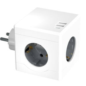 Regleta q-connect de cubo enchufe multiple power cube 6 en 1 directo pared 3 tomas de corriente+2 usb+1 usb c