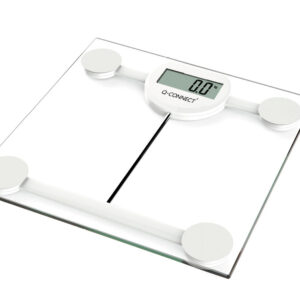 Bascula baño q-connect digital con pantalla lcd precision 100 gr capacidad de 5 kg a 180 kg 300x300x22mm
