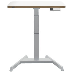 Mesa leitz ergo regulable en altura electricamente tablero 80x60 cm con usb-c y usb 5v color blanco