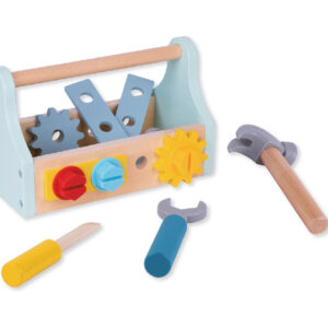 Juego infantil imaginovo madera maletin de herramientas +3 años 18 piezas 21,4x13,2x11cm