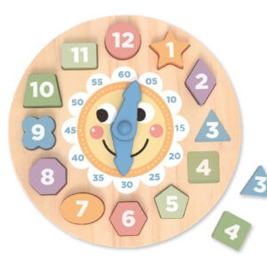 Juego infantil imaginovo madera reloj +3 años 13 piezas 29x29x3,5cm