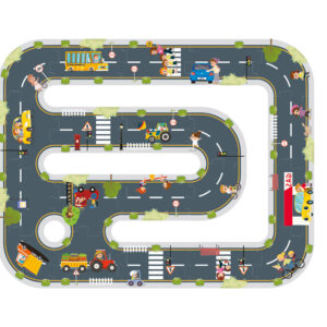 Puzle infantil imaginovo madera ciudad de carretera +3 años 21 piezas 22x22x6,4cm