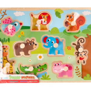 Puzle infantil imaginovo madera animales +18 meses 9 piezas 30x22,5x1,5cm