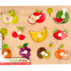 Puzle infantil imaginovo madera frutas +18 meses 10 piezas 30x22,5x1,5cm
