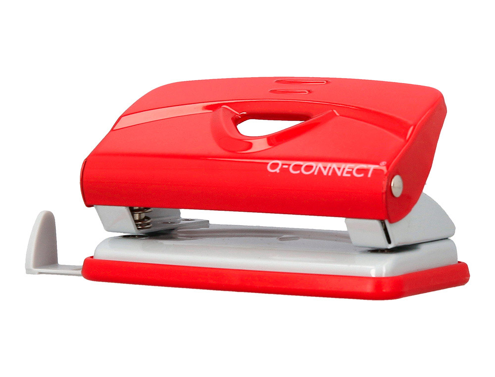 Taladrador q-connect kf14216 rojo abertura 1 mm capacidad 10 hojas