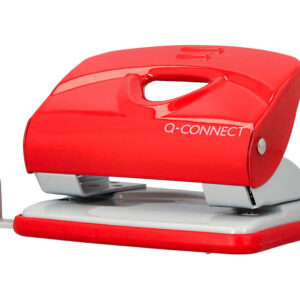 Taladrador q-connect kf14219 rojo abertura 2 mm capacidad 20 hojas