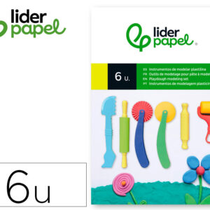 Instrumentos de modelar liderpapel para plastilina caja de 6 piezas surtidas