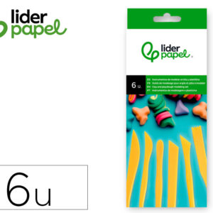 Instrumentos de modelar liderpapel para arcilla y plastilina caja de 6 piezas surtidas