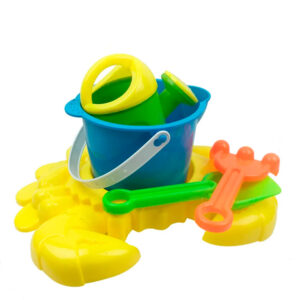 Cubo de playa ao zhi para jugar con la arena set 7 piezas cangrejo