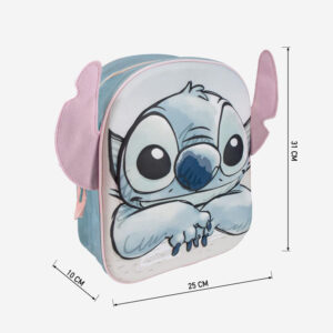 Mochila infantil 3d aplicaciones stitch 220x270x100 mm