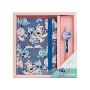 Set de papeleria boligrafo stitch 2 piezas