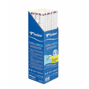 Rollo plastico adhesivo sadipal 0.33x1.50 m 50 mc forralibros removible 1 año