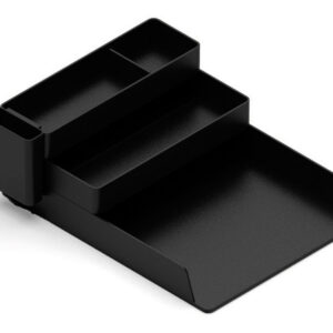 Bandeja sobremesa plastico q-connect organizador de escritorio con 4 departamentos color negro
