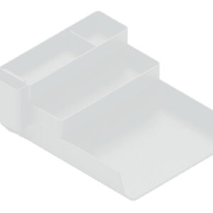 Bandeja sobremesa plastico q-connect organizador de escritorio con 4 departamentos transparente